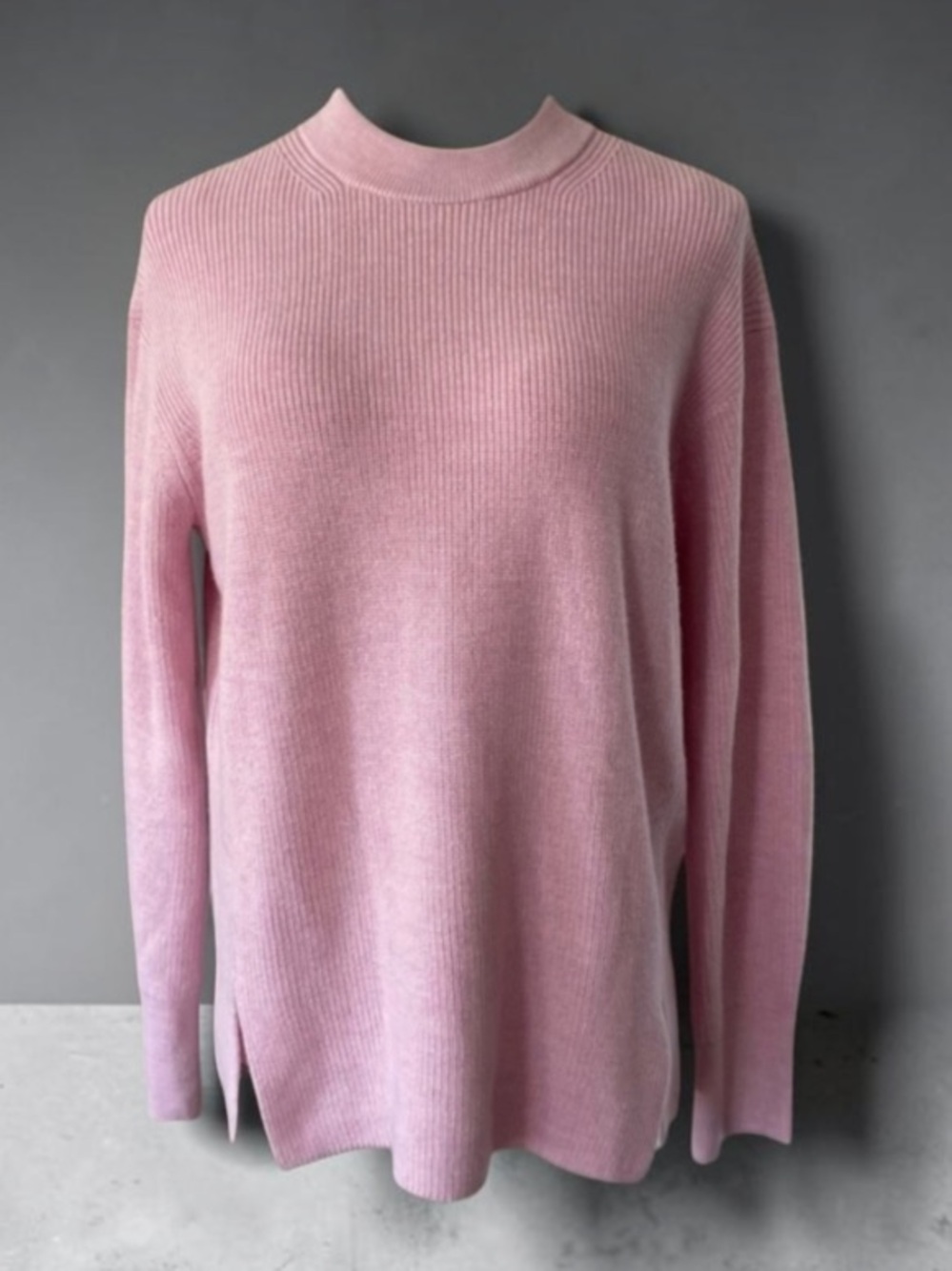 New! LULULEMON Merino Wool-Blend Rib Crewneck Sweater Pink Peony Size 4